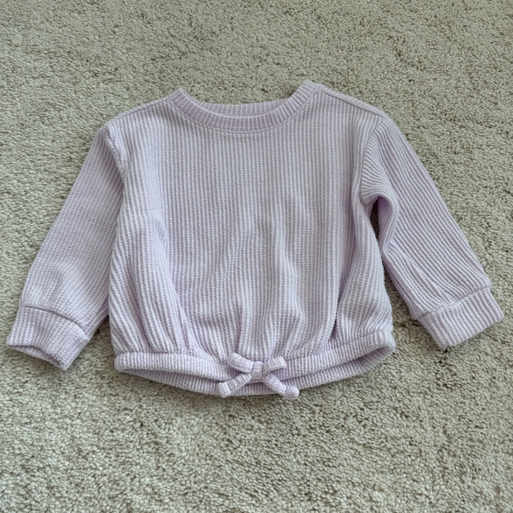 18M Super Soft Light Purple Waffle Sweatshirt